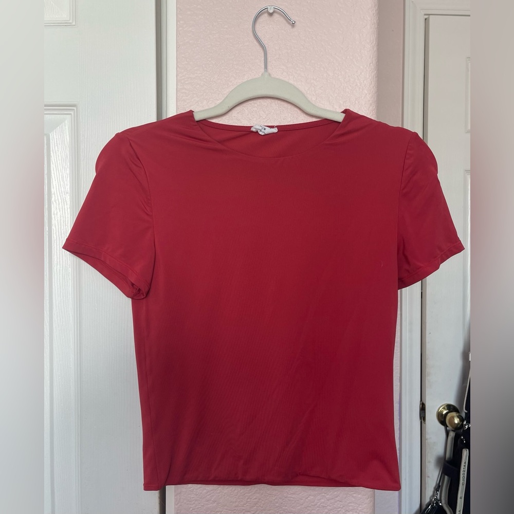 Cotton On Red Fitted Short Sleeve T-Shirt